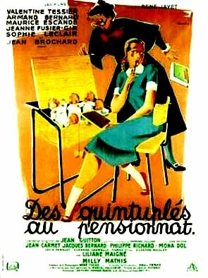 Des quintuplés au pensionnat (1953) постер