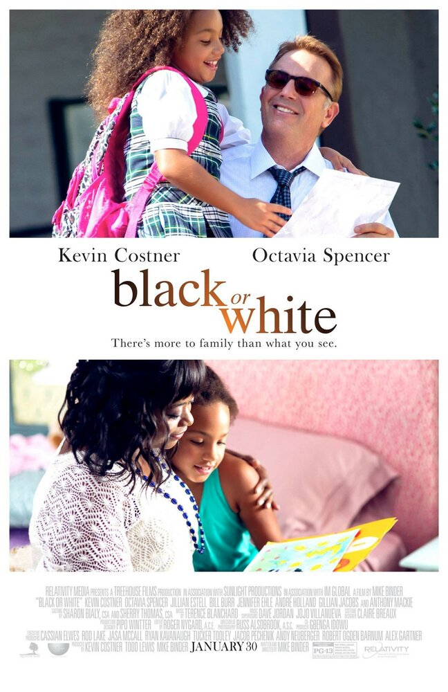 Чёрное или белое (2014) постер